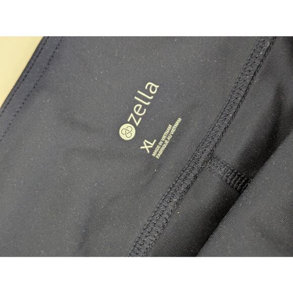 Zella Via High Waist Pocket Crop Leggings Cropped Navy Blue Womens X-Large Gym - Picture 3 of 5